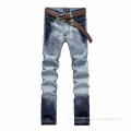 Casual Five-pocket Washed Fitted Jeans for Men
